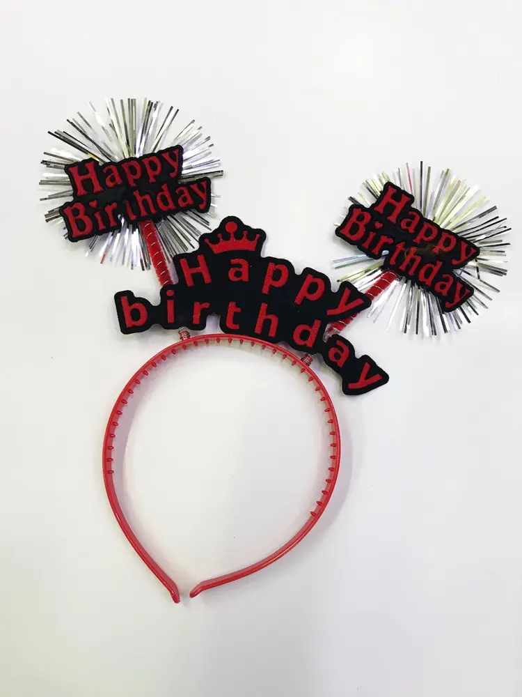 Happy Birthday Neon Renk Doğum Günü Tacı 12 Adet 3