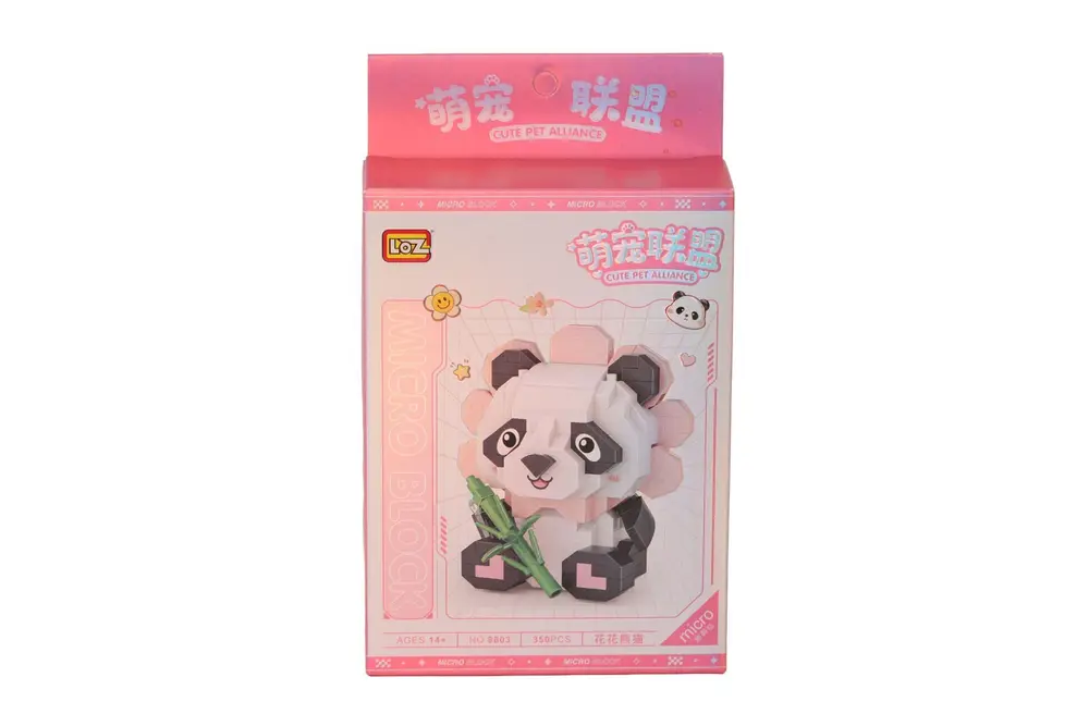 LZ-8803 OTURAN SEVİMLİ ÇİÇEK PANDA 350 PARÇA BLK OYUNCAK