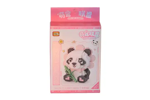 LZ-8803 OTURAN SEVİMLİ ÇİÇEK PANDA 350 PARÇA BLK OYUNCAK