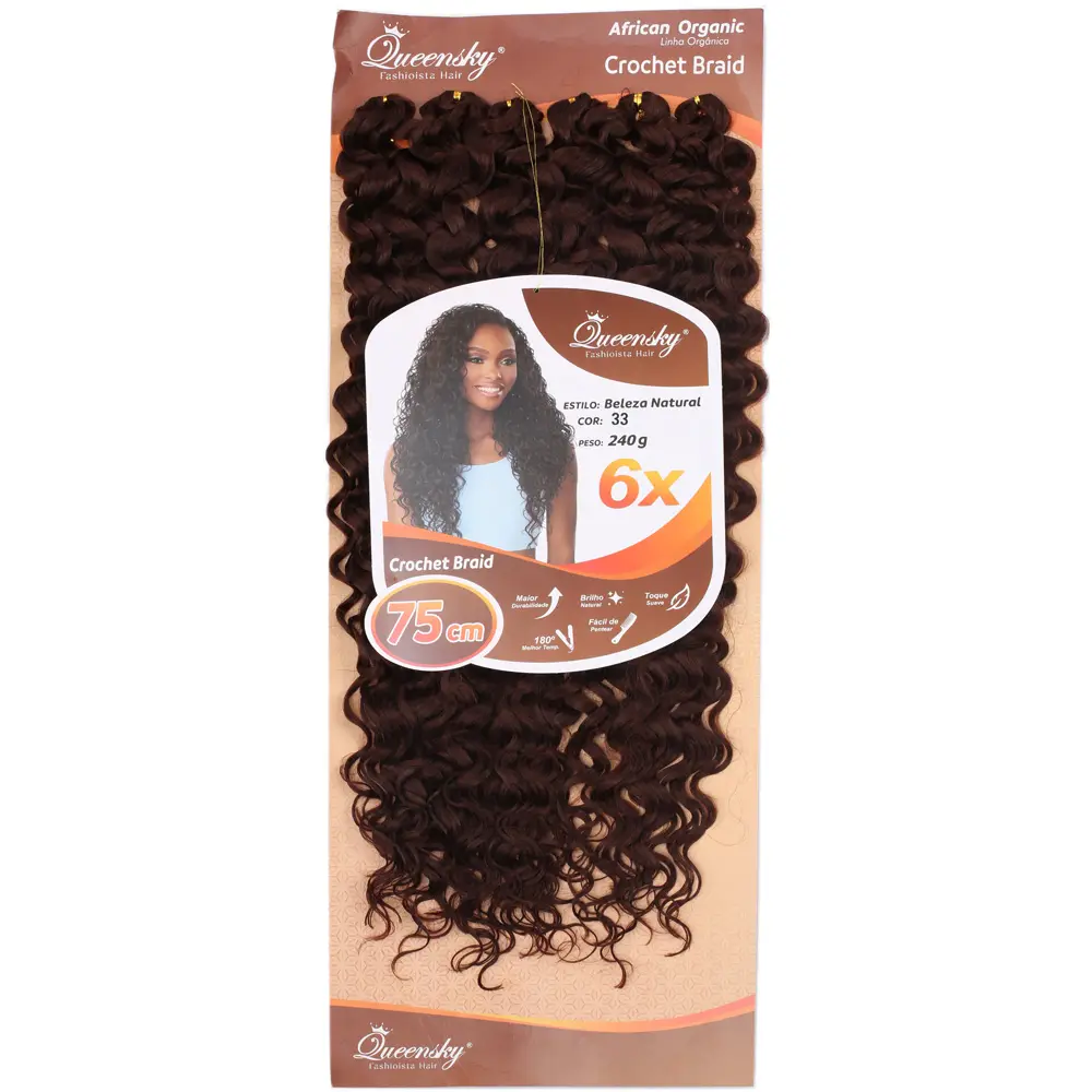 QueenSky Afro Daası / 75cm / 240gr / Kahverengi 2