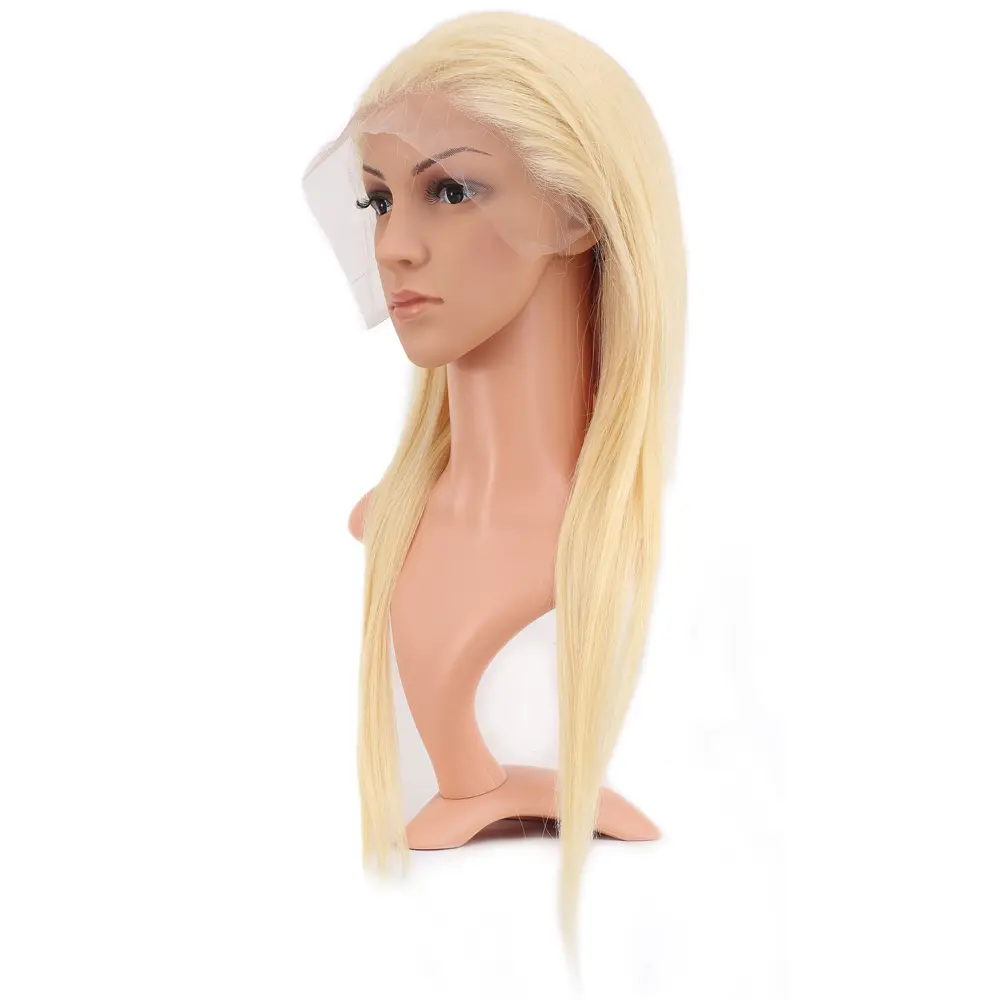 Gerçek Front Lace Düz Platin Tül Peruk / 60/65cm 3