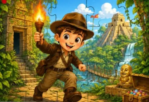 Indiana Jones H - 24 Parça Ahşap Puzzle
