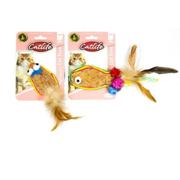 Catlife Meşe Mantarı Kedi Oyuncağı Renkli Püsküllü 3