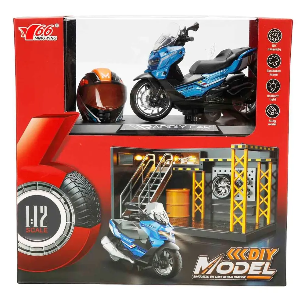 5839 SUN-MYG-MOTOSİKLET 1 12 BMW KASKLI FİGÜR PB.3R SES IŞIK 7