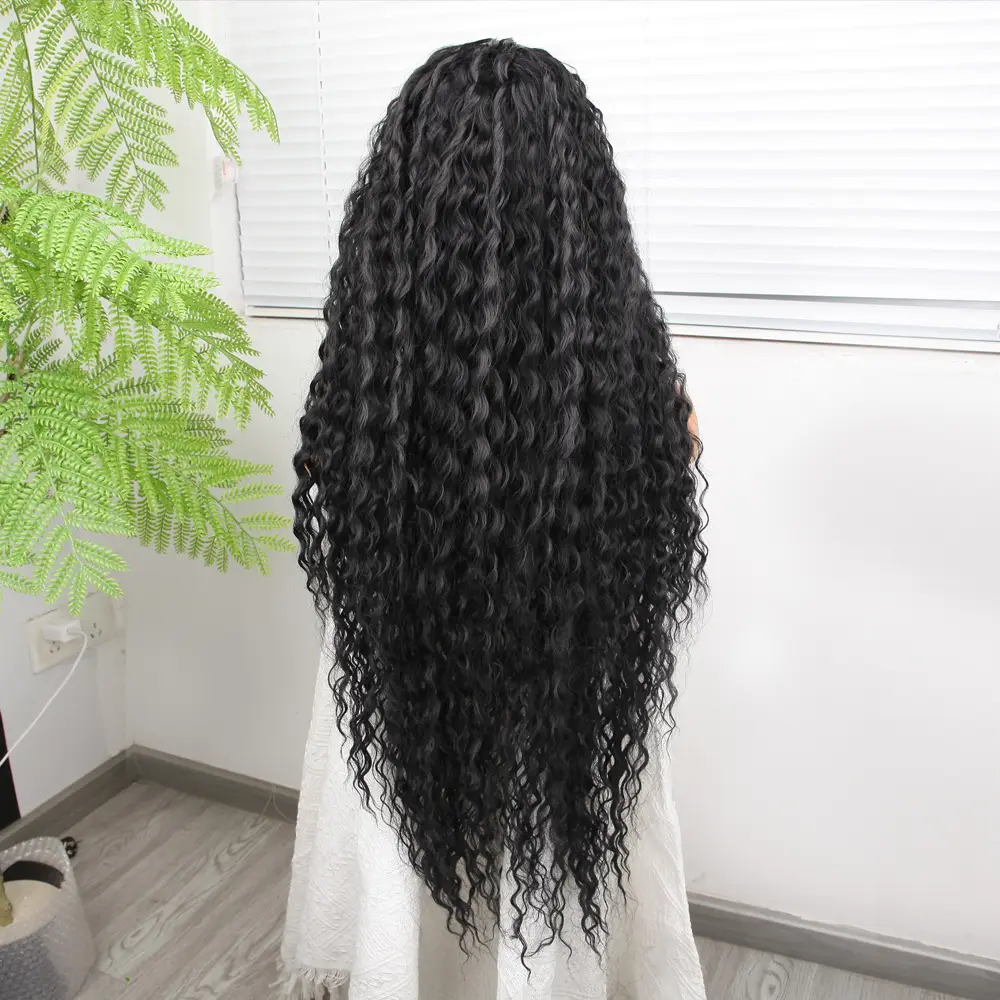 Afro Daa Siyah Fiber Sen Tül Peruk 4