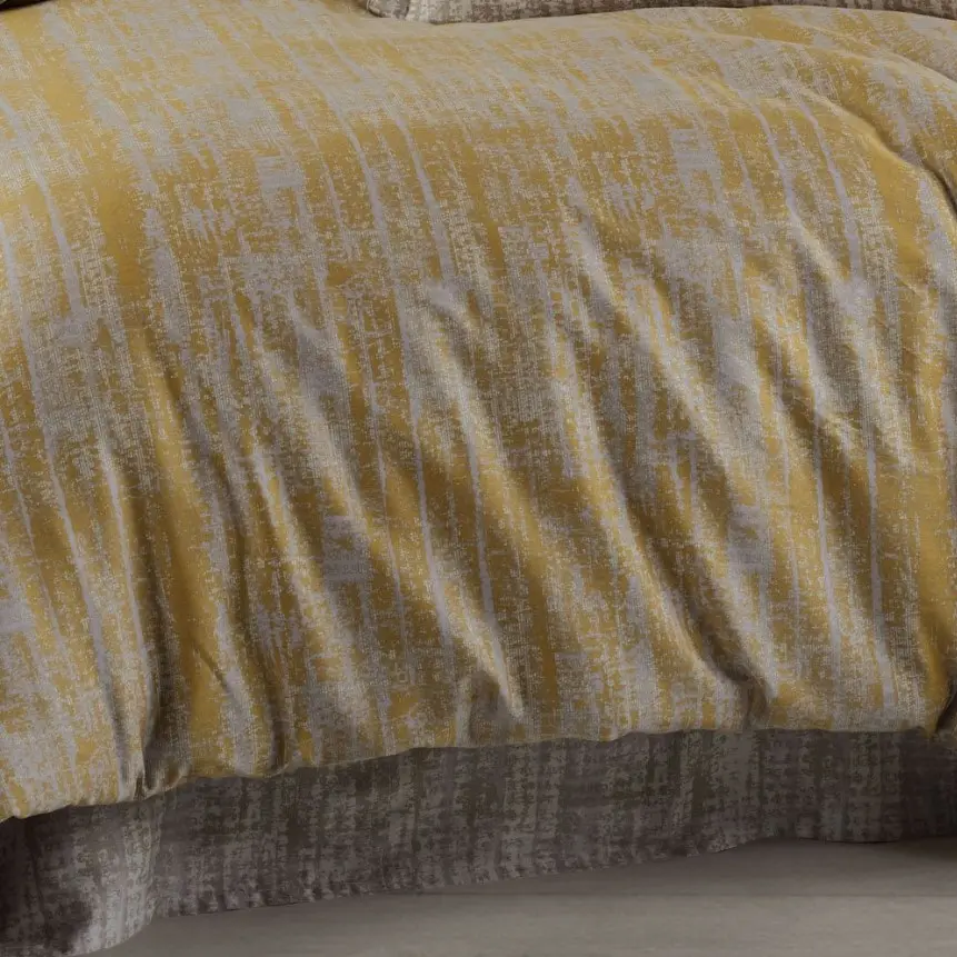 Çift Kişilik Saten Nevresim Gris Gold 4