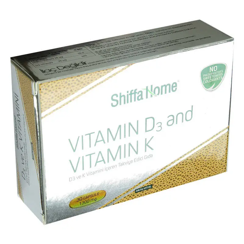 Shiffa Home D3 ve K mini Yumuşak 1300 Mg x 30 5