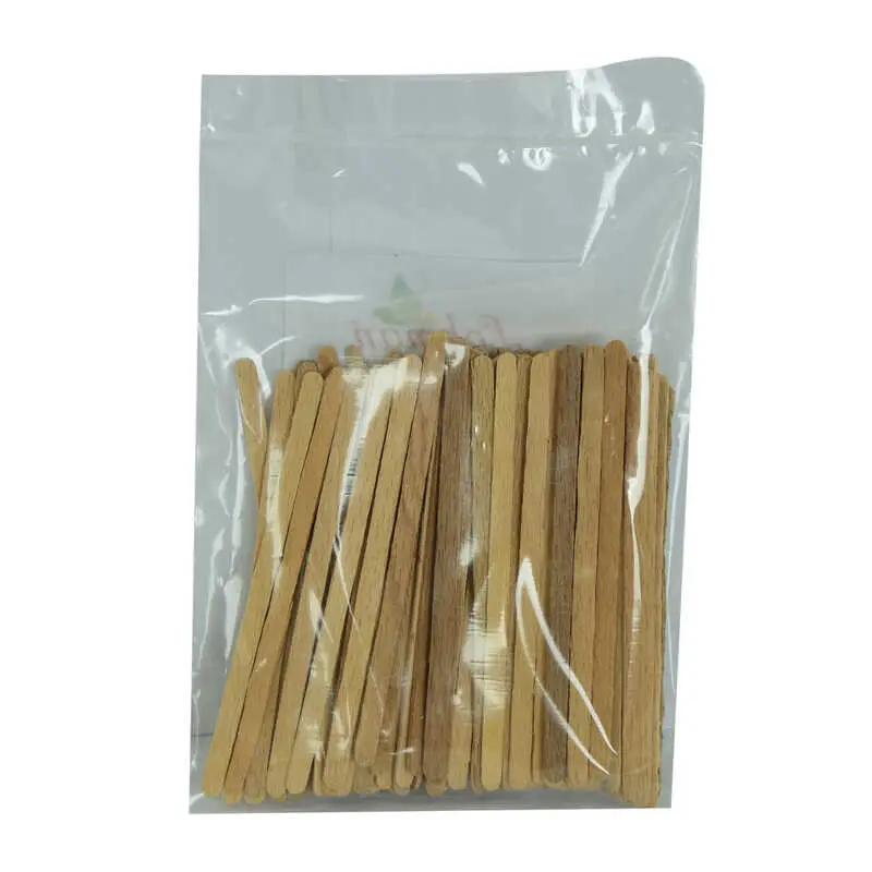 Ahşap Tahta Çay Kahve Karıştırıcı 100 Adet Paket 4