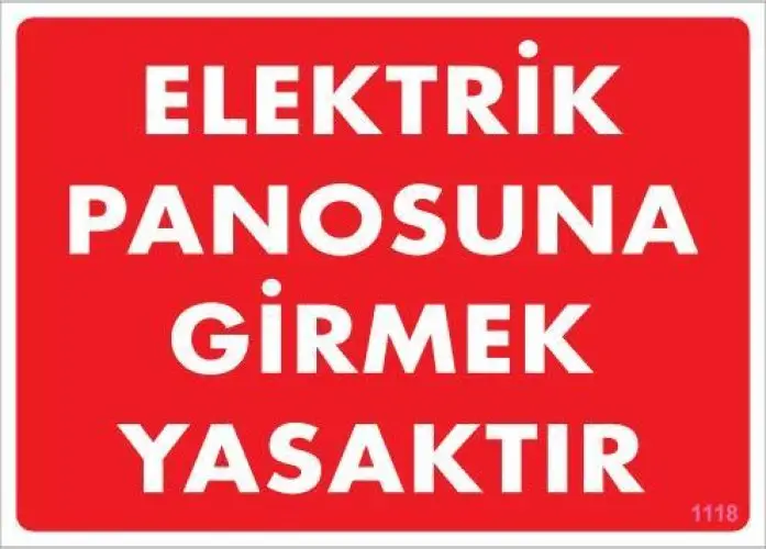 Elektrik Panosu Levhası 25x35 KOD:1118