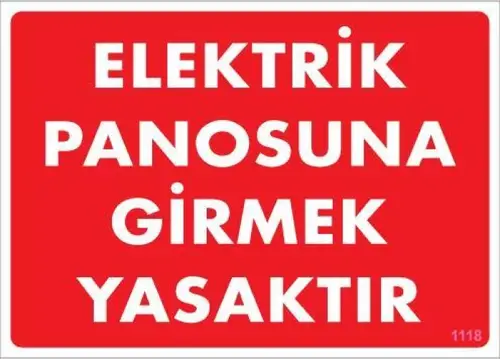Elektrik Panosu Levhası 25x35 KOD:1118