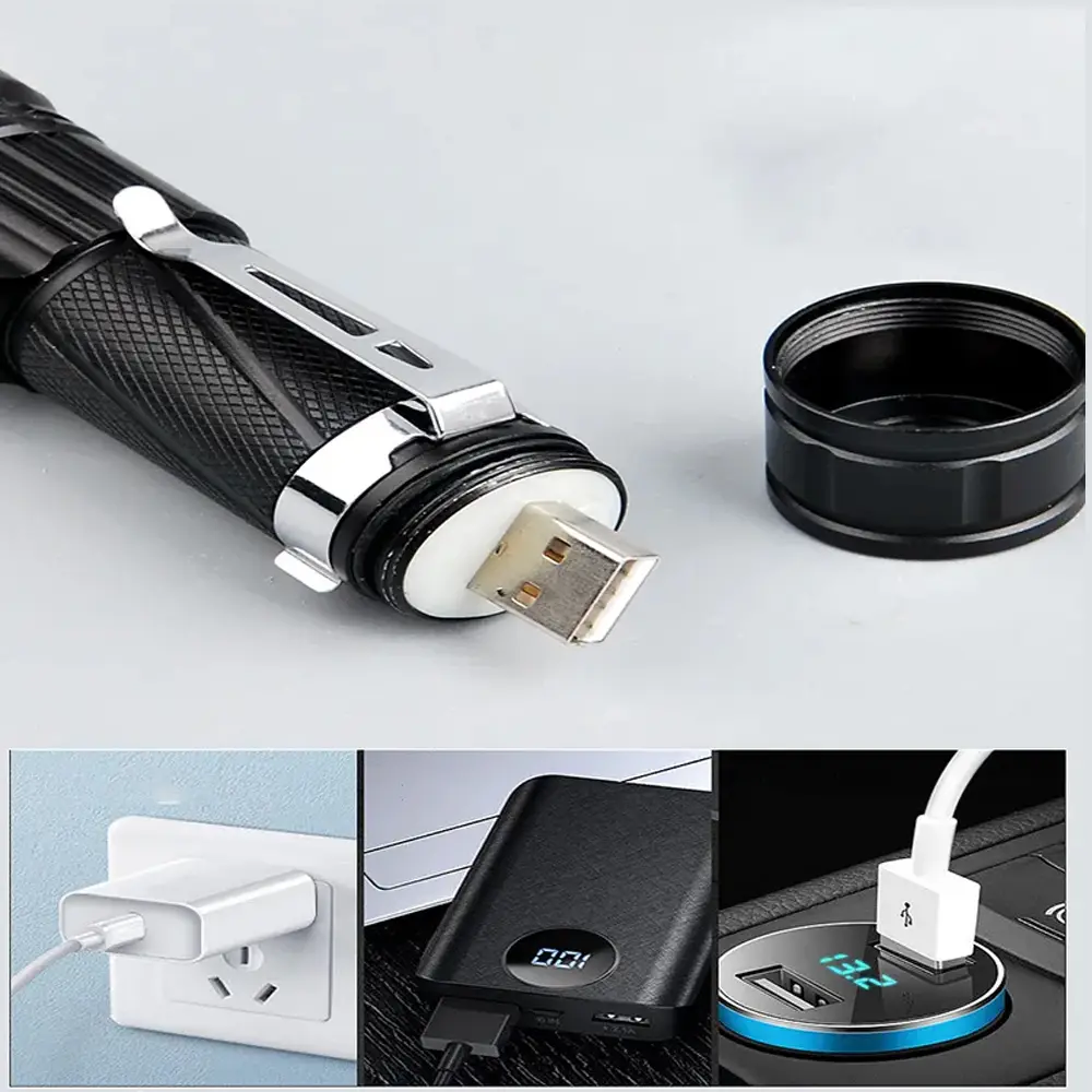 P50 Led Şarjli Mıknatıslı Usb El Feneri Wt-622 2