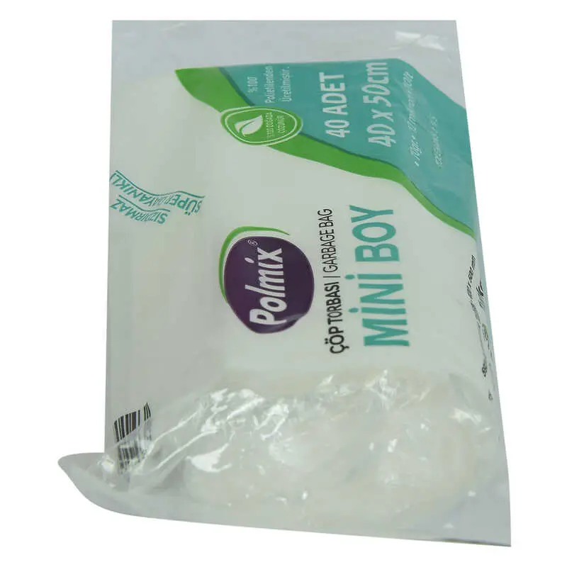 Torbası Mini Boy 40x50Cm 70Gr 12Mikron 10Lt Şeffaf Rulo 40 Adet 4