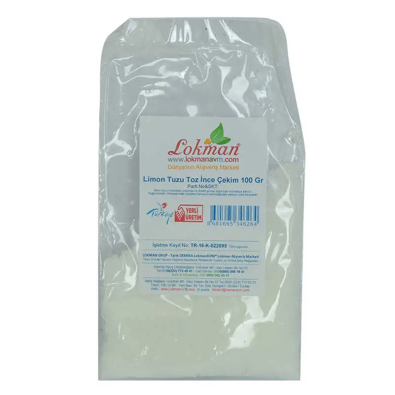 Limon Tuzu Toz İnce Çekim 100 Gr Paket 3