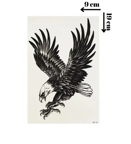 Kartal Geçici Dövme Şablonu - FF037