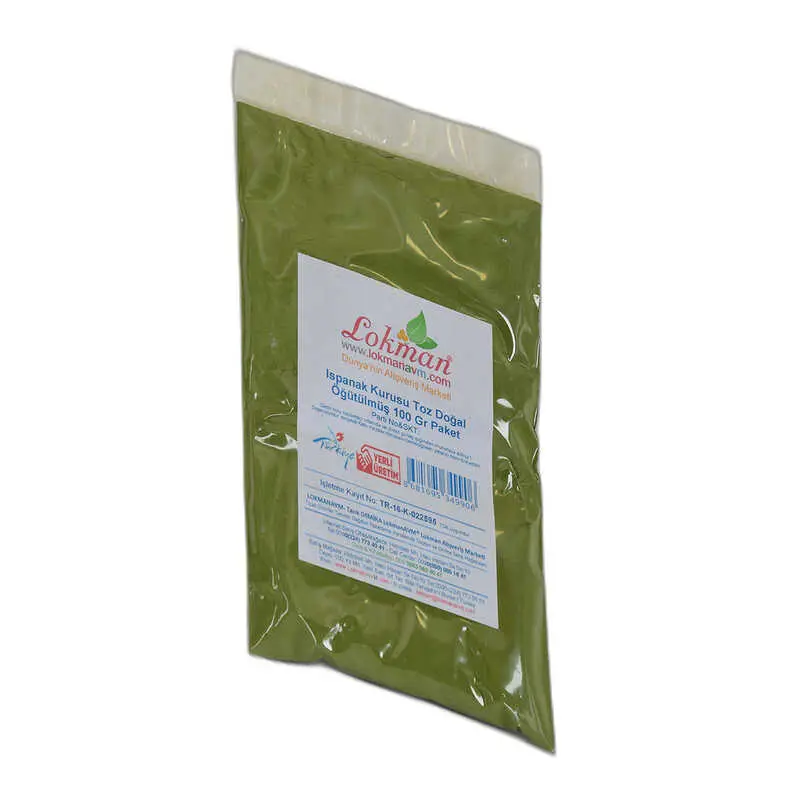 Ispanak Kurusu Toz Doğal Öğütülmüş 100 Gr Paket 3