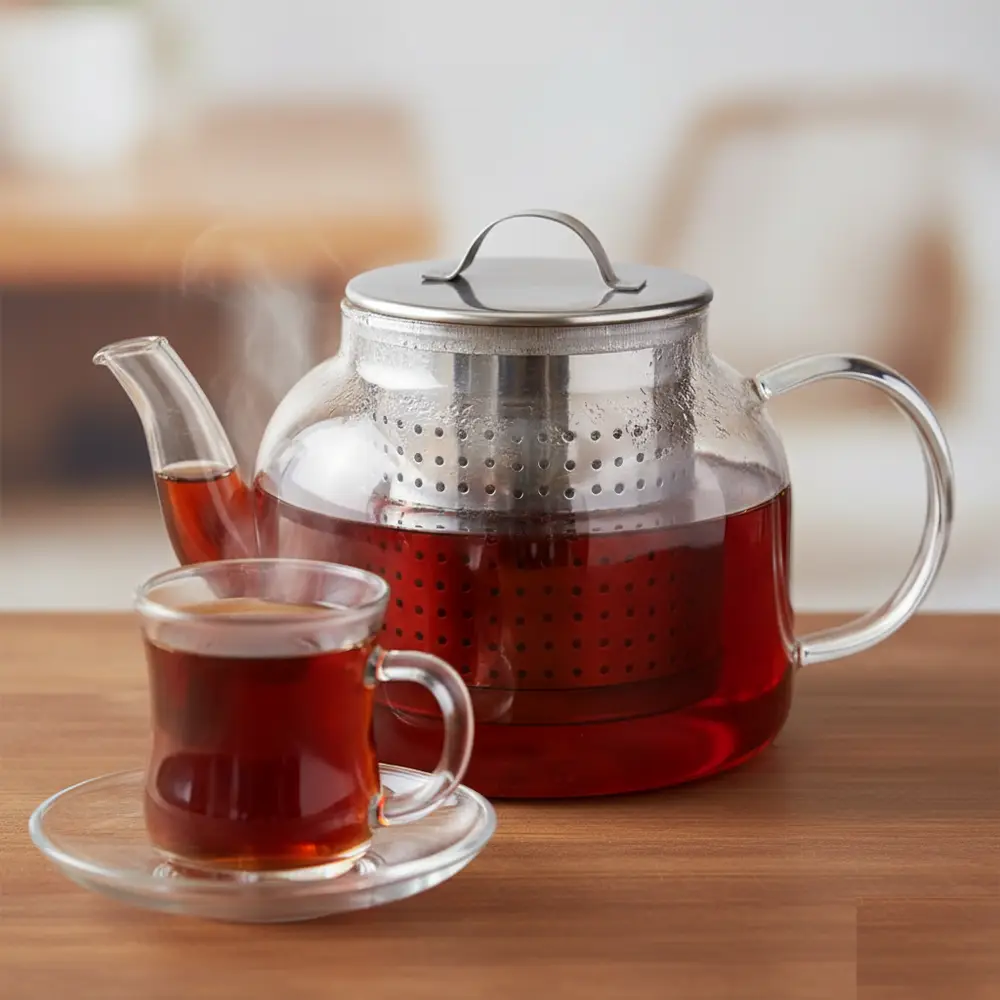 Çay Süzgeci Büyük Boy Paslanmaz Çelik Demlik İçi Çay Süzgeci Geniş Hacimli ve Dalı 3