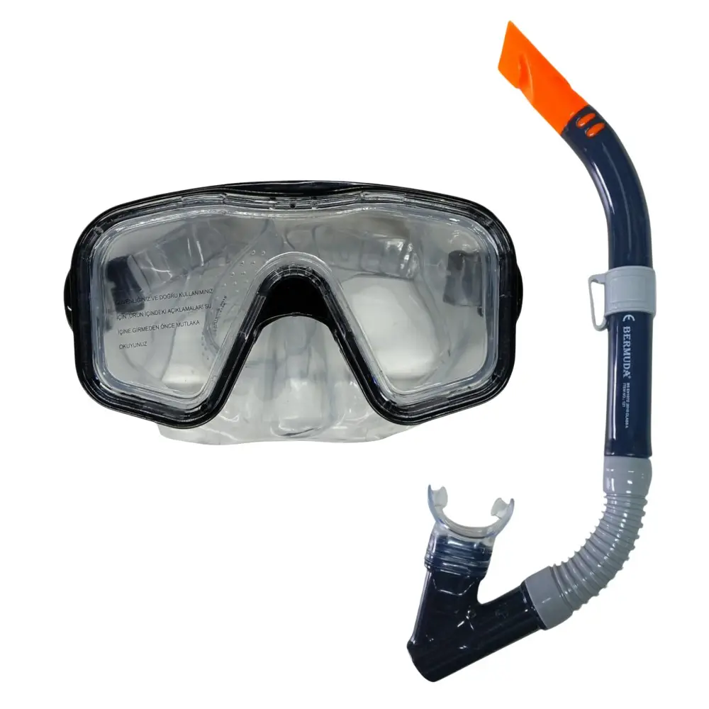 Maske Şnorkel Safari Dalış Seti Tepered Cam - 2186A/113CSB - 1 ADET
