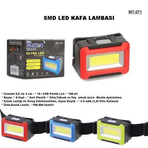 Pilli Kafa Lambası Wt-071
