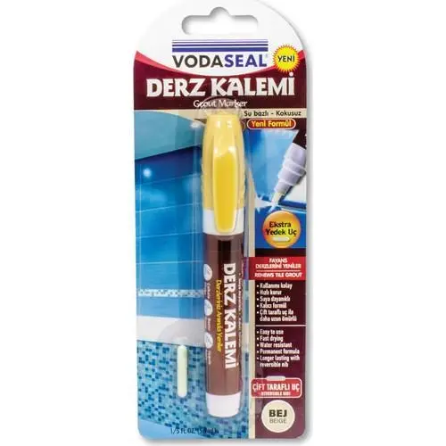 Çift Uçlu Su Bazlı Kokusuz Kalıcı Derz Kalemi Bej