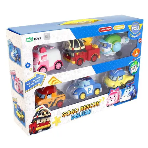 POLI ZR-914 Robar Poli Gogo Rescue Deluxe 6 Lı Set -