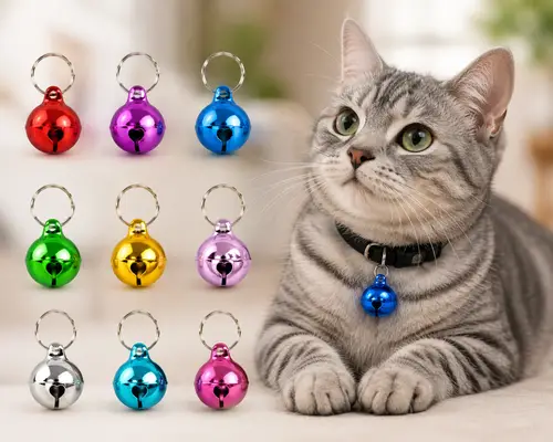 Renkli Metal Kedi ve Köpek Tasma Çanı – Tasma Aksesuarı 1 Adet