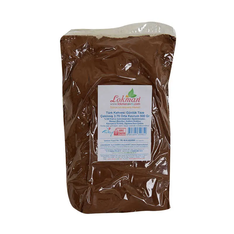 Türk Kahvesi Günlük Taze Çekilmiş 3.75 Orta Krum 500 Gr Paket