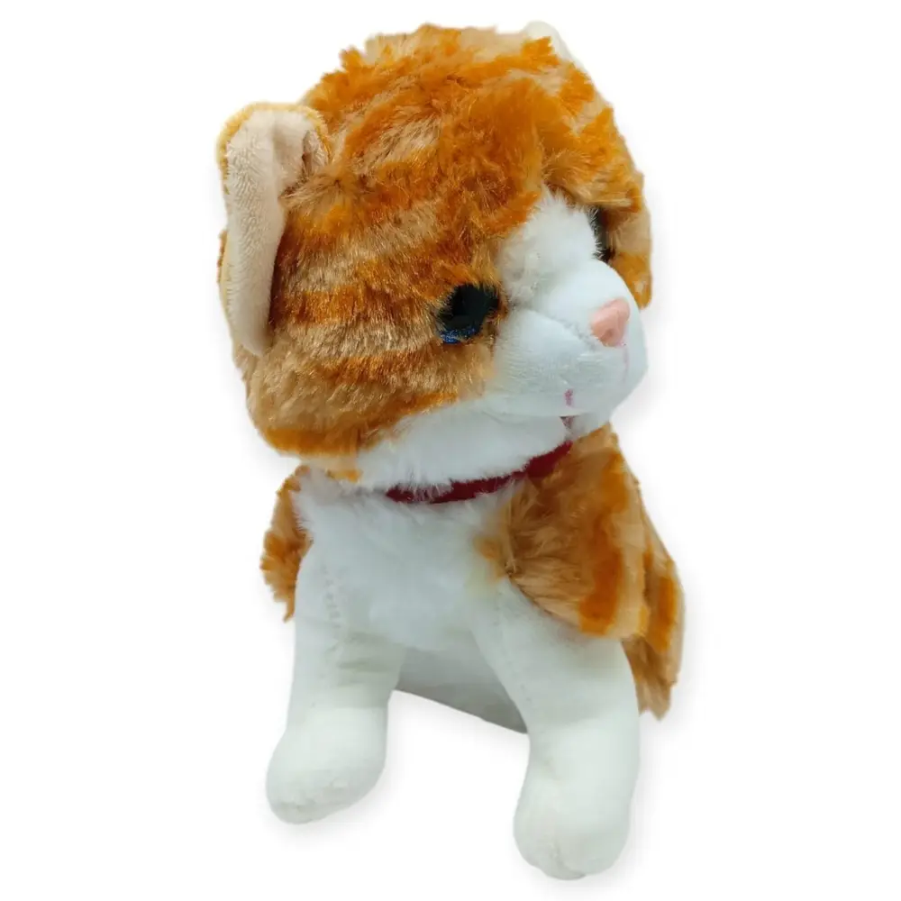 Sesli Peluş Kedi 25 cm - Sarı - 1 ADET 2