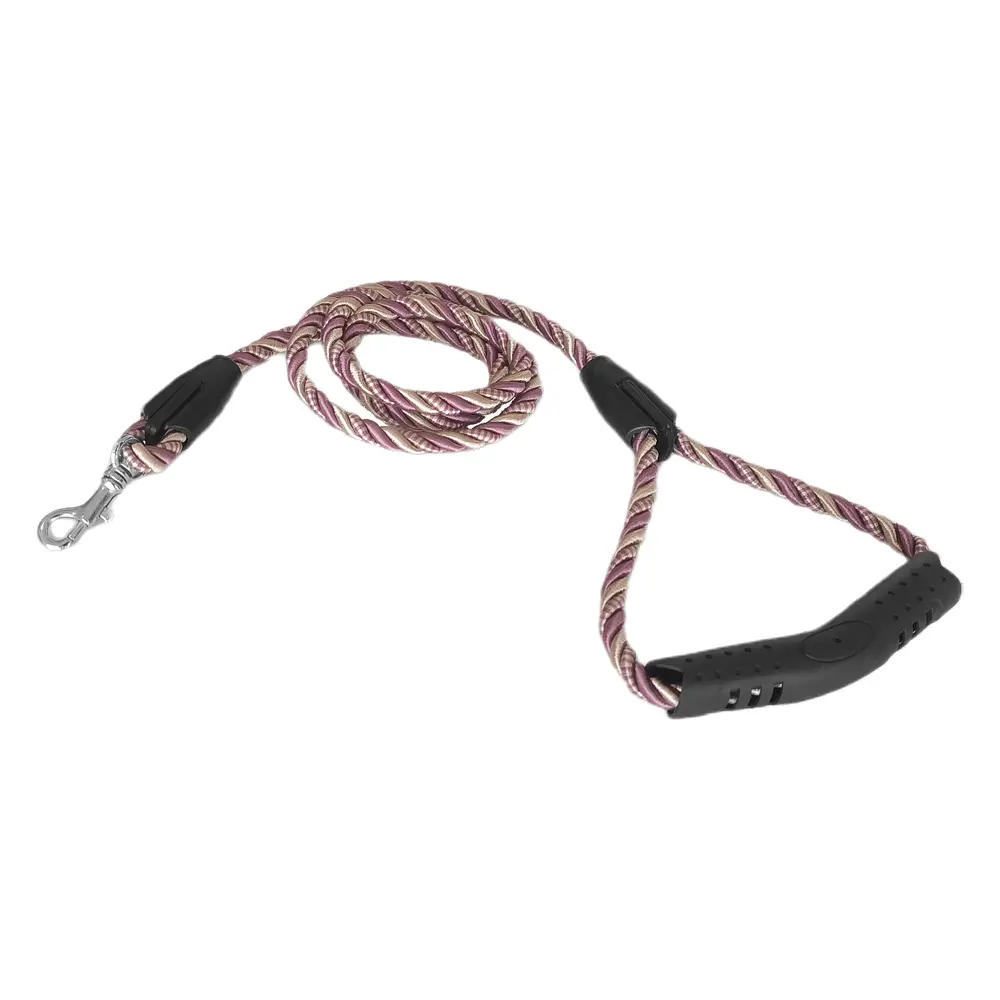 Üçlü Sarmallı Köpek Gezdirme Halatı 1 cm-120 cm Lila