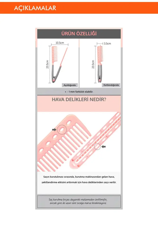 lara Kolay Şekil Veren Kurutma Fırçası APIEU Easy Hair Dry Brush 5
