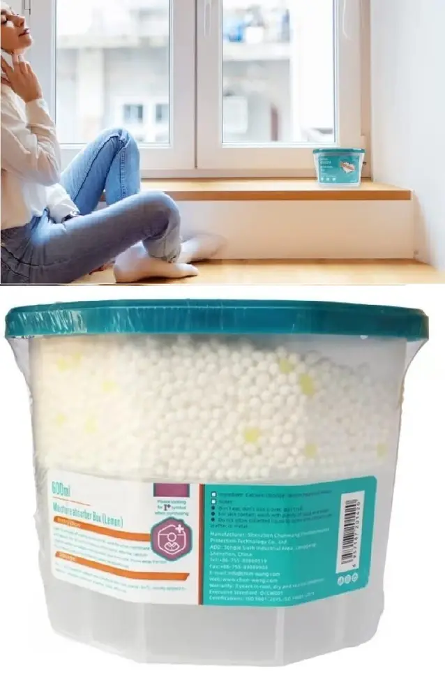 600 ML Nem Alıcı Rutubet Aparat - Limonlu Mutfak Sn Banyo Küf Koku Alıcı Granül 3