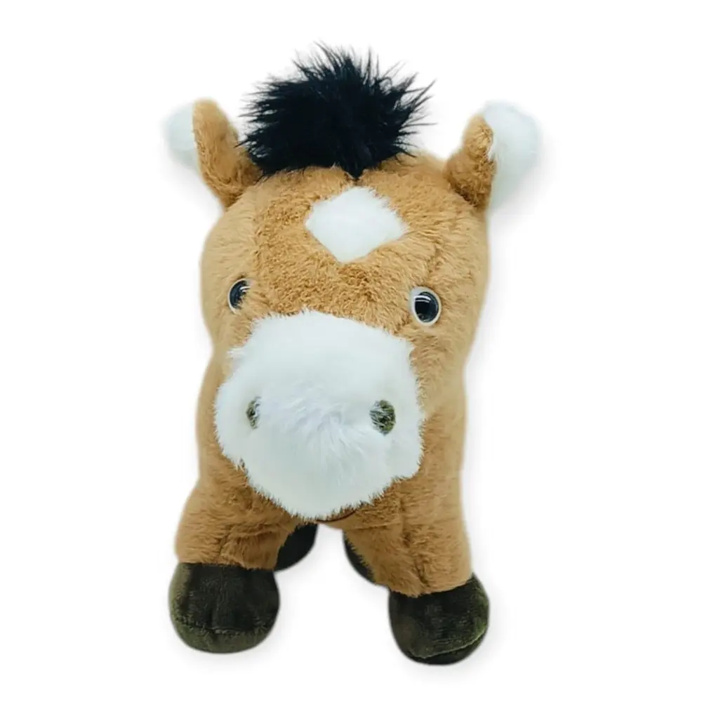 Peluş Hayvanlar Sesli 30 cm At - Koyu Kahverengi - 1 ADET 3