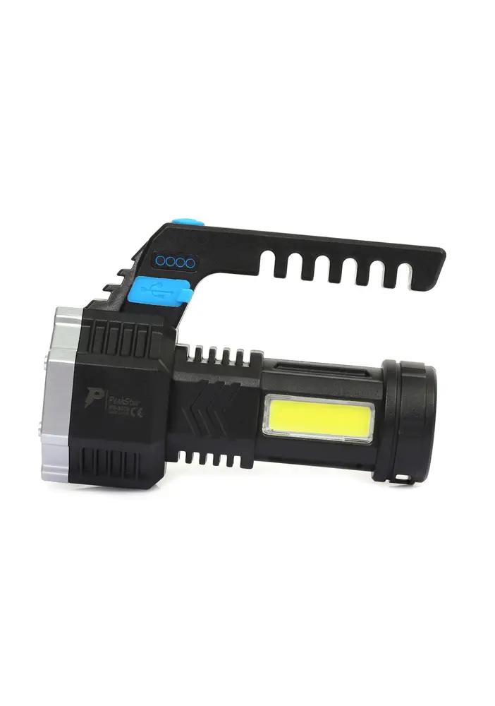 PS-3879 USB Şarj Göstergeli Şarj Edilebilir 7*XPE +COB Led El Feneri 5
