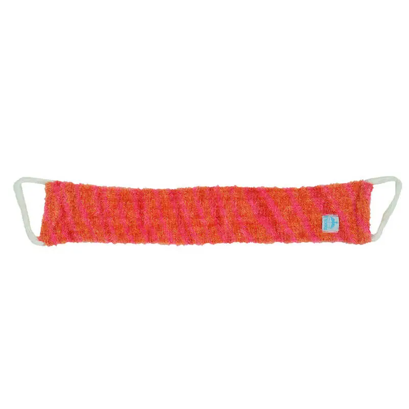 İpli Sırt ve Vücut Yumuşak Banyo Lifi Pembe-Tcu 56x10 Cm 4