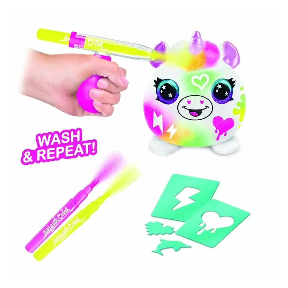 45521 SUN-CNL-HOBİ SET AIRBRUSH PLUSYSTERY MINI PLUSH NEON SERIES 2 4