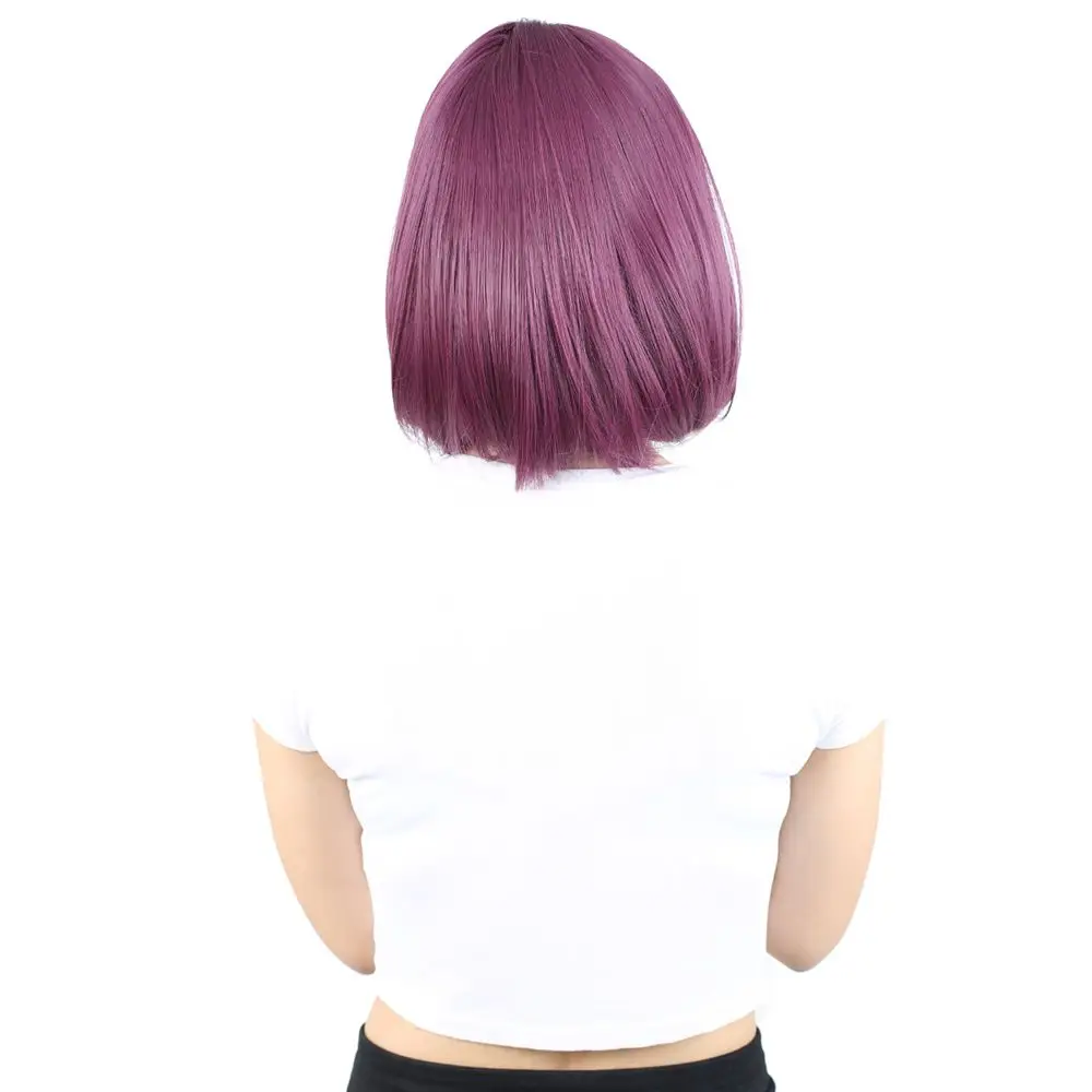Küt Kahküllü Fiber Sen Peruk / Patlıcan Moru 4
