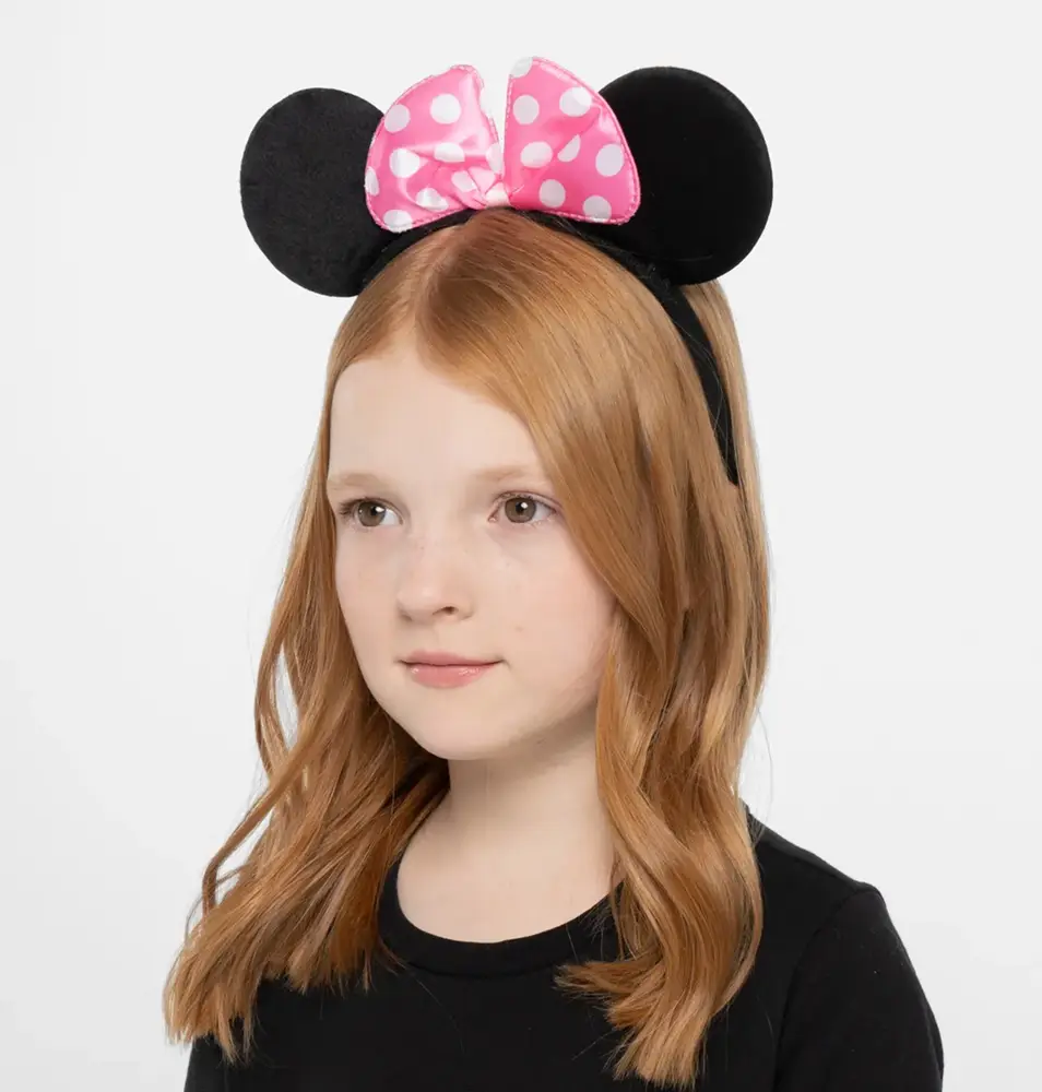 Pembe Fiyonklu Minnie Mouse Tacı Mini Kulak 4