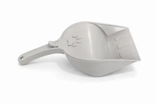 Kapaklı Kedi Kumu Küreği Elekli – Ergonomik Saplı Dalı Plastik Kum Temizleme Küreği 26 cm