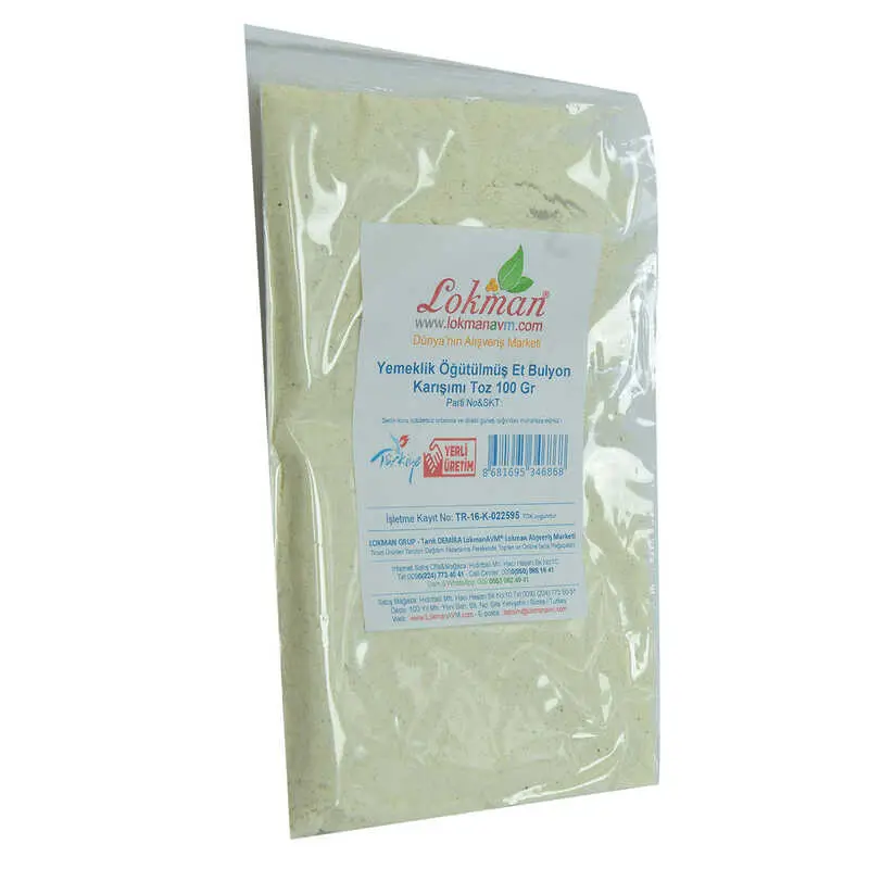 Et Bulyon Toz Yemeklik Öğütülmüş Karışım 100 Gr Paket 4