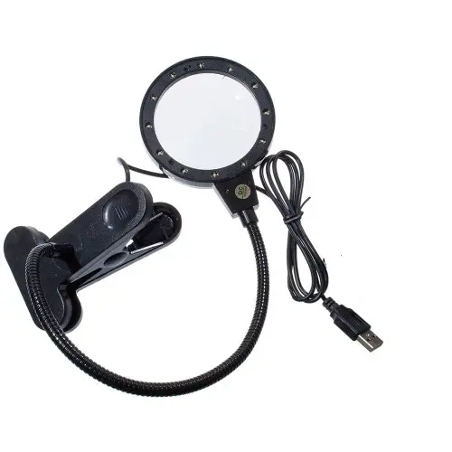 12 Led Clipsli Işıklı Büyüteç Işıklı Masa Lambası Çalışma Lambası 5
