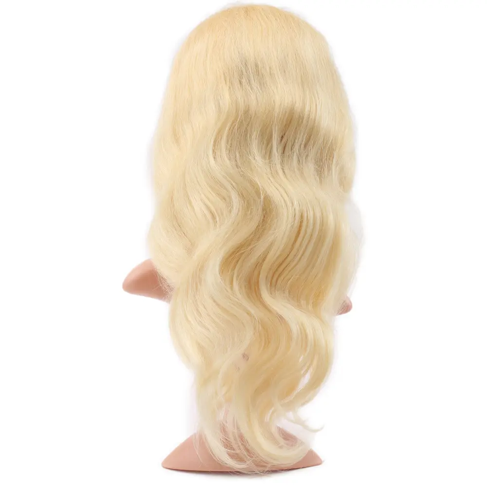 Gerçek Front Lace Daalı Platin Tül Peruk / 55/60cm 5