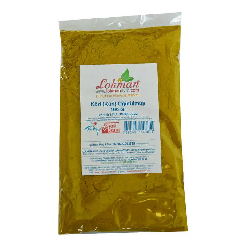 Köri Öğütülmüş Baharat Karışımı Küri Curry 100 Gr Paket 3