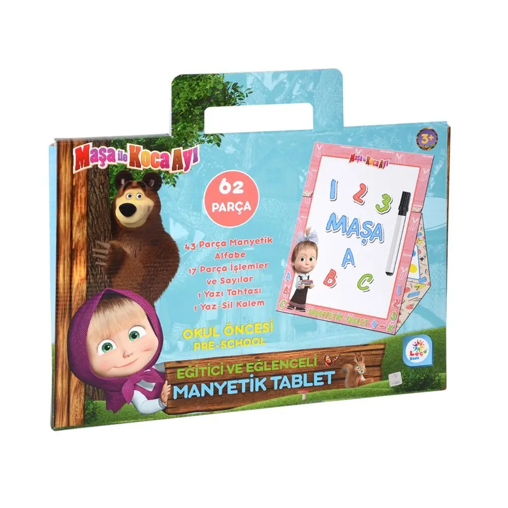 MS7582 Laço, Maşa ile Ka Ayı Manyetik Tablet / +3 yaş