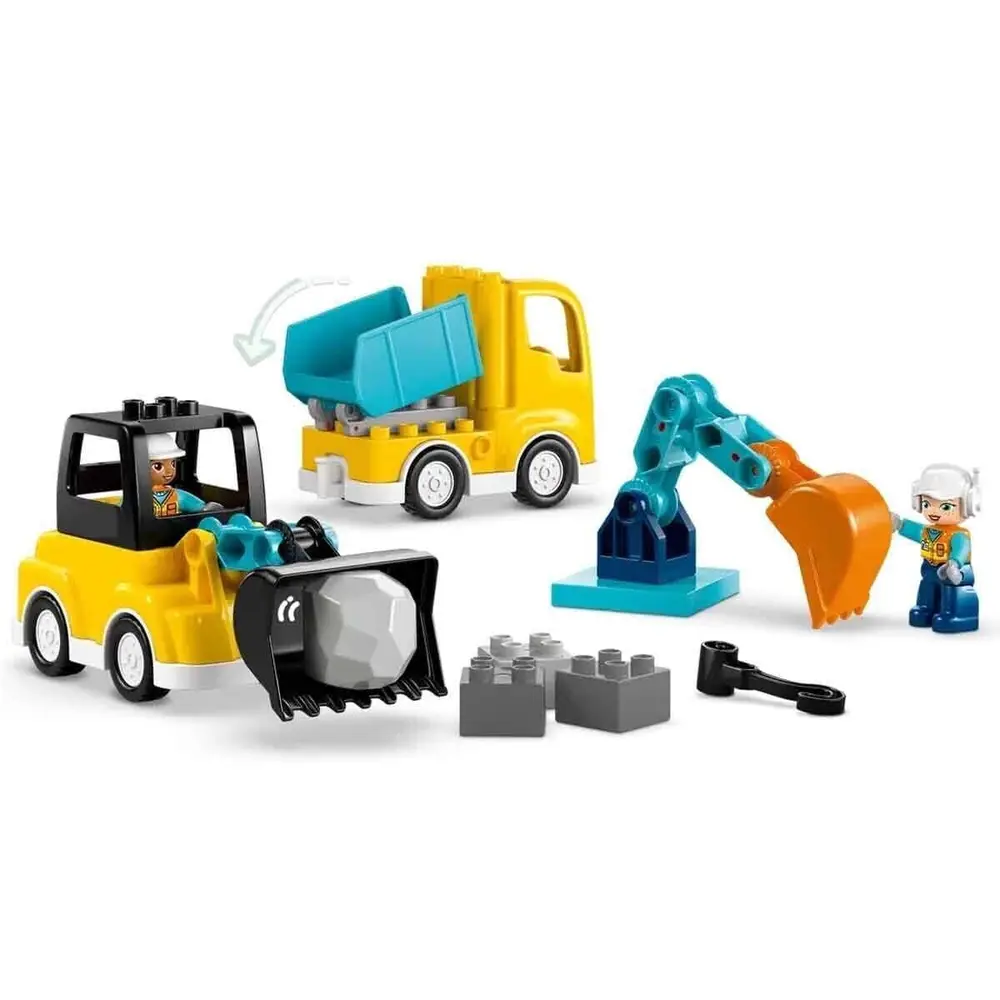 10475 Lego Duplo 3ü1 arada İnşaat Araçları 22 parça +2 yaş 2