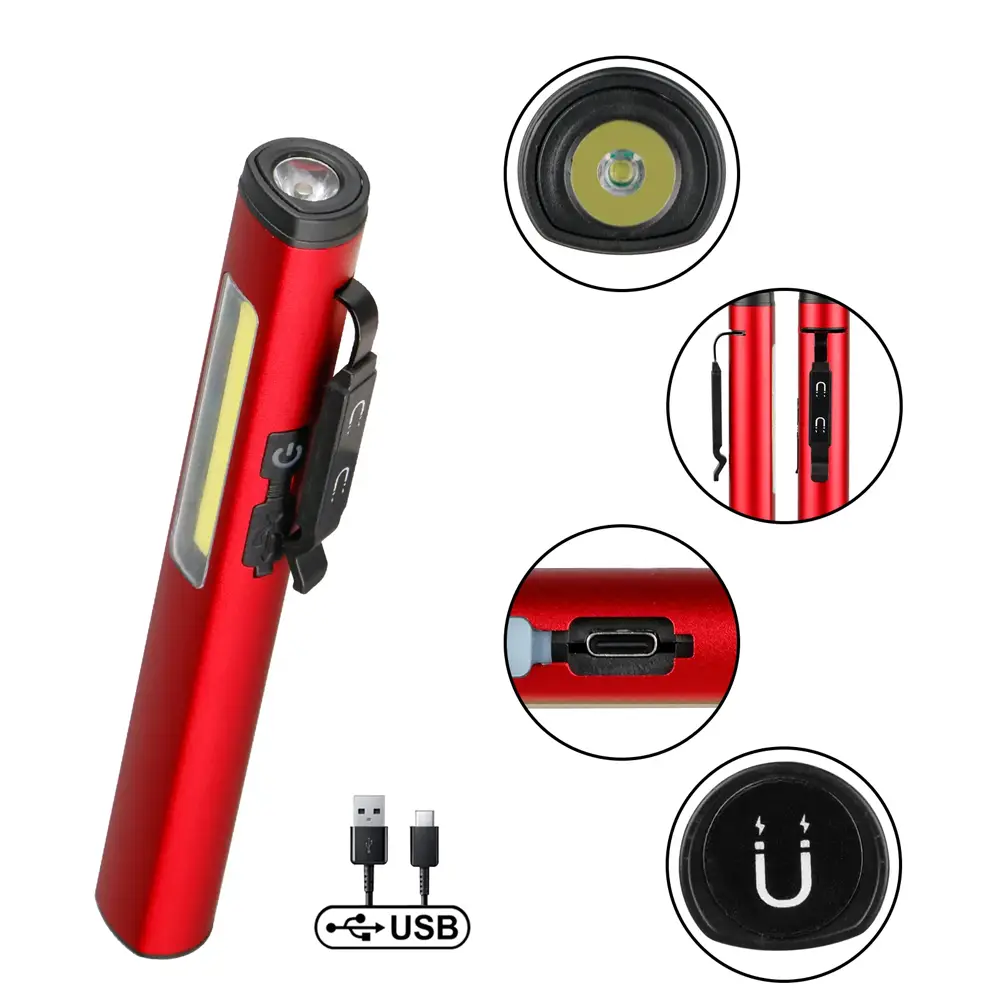 Şarjlı Mıknatıslı Çalışma Lambası Cep Feneri WT-307-S 4