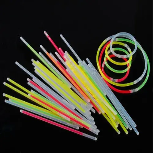 10 Adet Karanlıkta Işık Veren Bracelet Fosforlu Kırılan Çubuk Bileklik 3