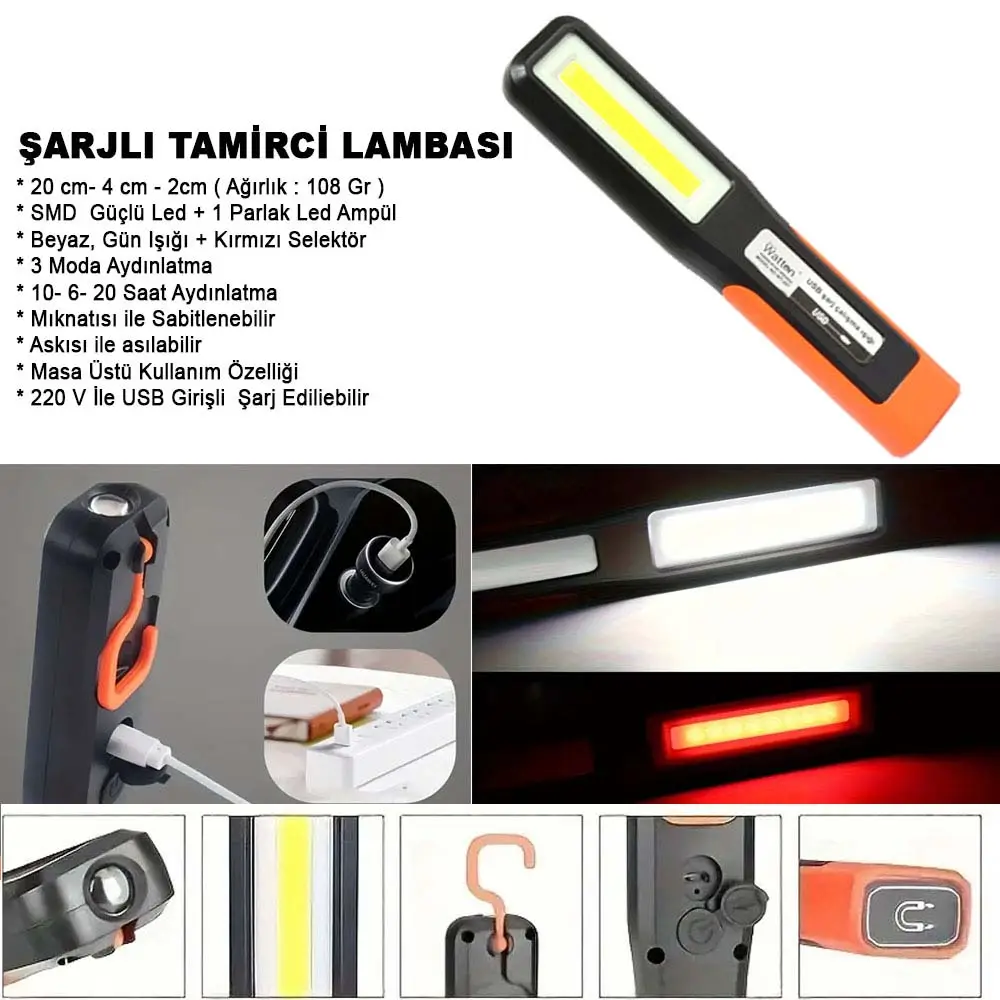 Şarjlı Tamirci Lambası Wt-297 2