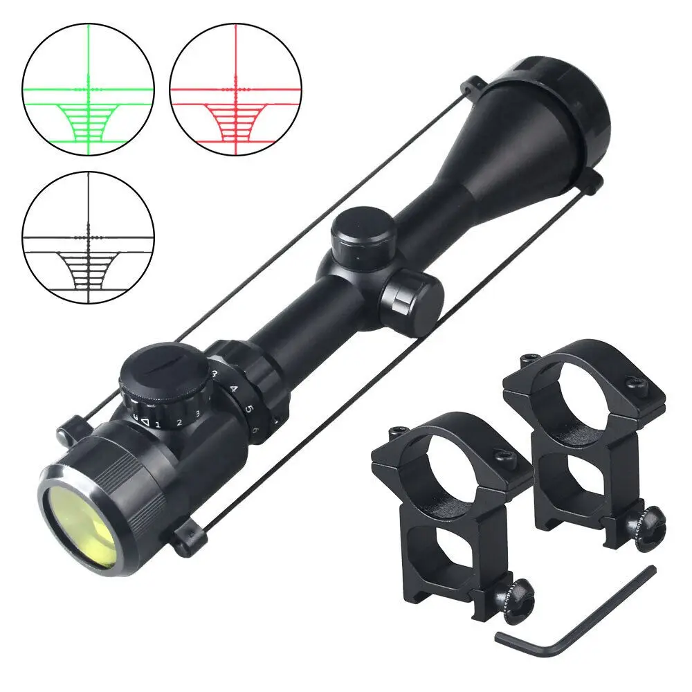 3-9x50 Zoomlu Keskin Nişancı Dürbünü Kırmızı, Yeşil Işık Çelik Gövde 2