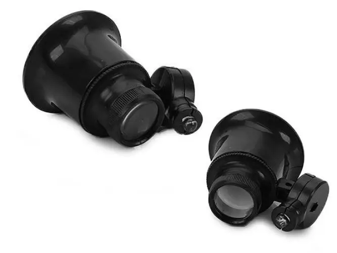 20X Büyütmeli Saat Takı Onarım Için Cam Lensli Optik Işıklı Göz Büyüteç Mg13B-9A 4