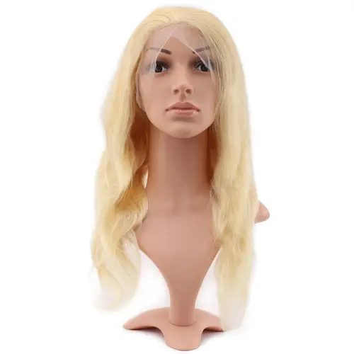 Gerçek Front Lace Daalı Platin Tül Peruk / 55/60cm