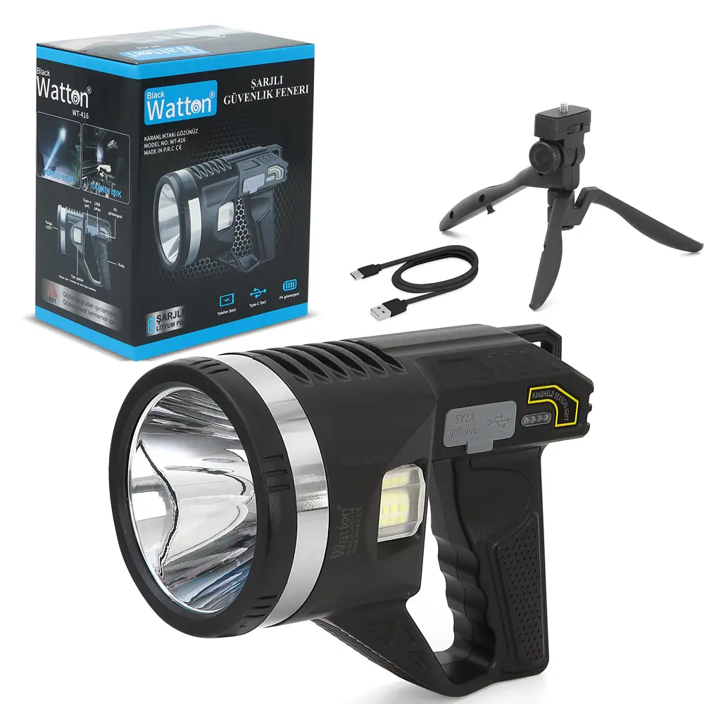 Tripod Şarjlı Güvenlik Feneri WT-416 4